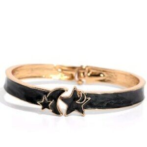 Share NEW! Paparazzi Jewelry Accessories-Celestial Cutie-Black/Gold Colored Br
